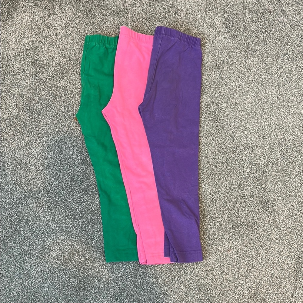 Hanna Andersson Leggings Set - Green, Pink, Purple